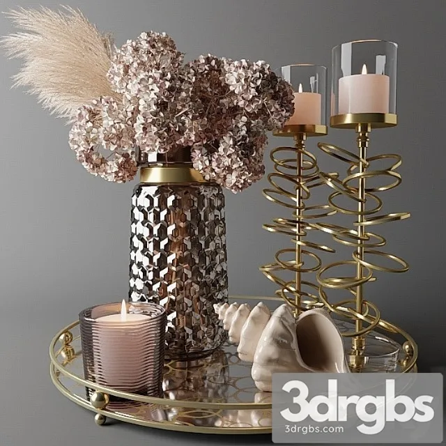 Decorative set Bouquet of dry hydrangea and pampas grass with a sink 3D Model Download Decorative set Bouquet of dry hydrangea and pampas grass with a sink 3D Model Download