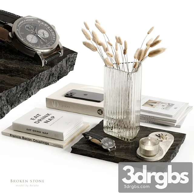 Decorative set Broken stone 3D Model Download Decorative set Broken stone 3D Model Download