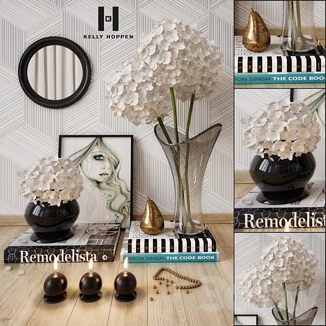 Decorative set by Kelly Hoppen 3D Model