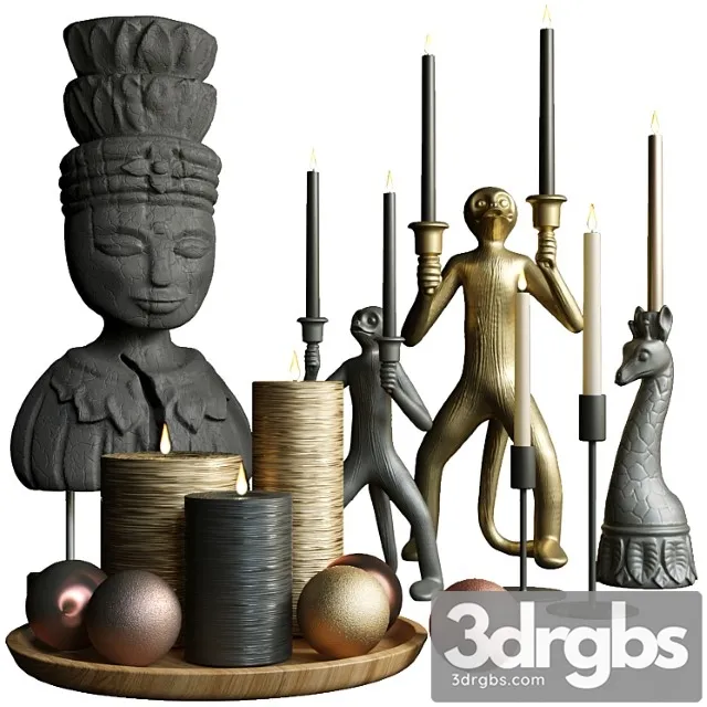 Decorative set. candle 5