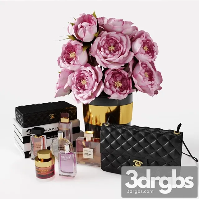 Decorative set Chanel decorative set 3D Model Download Decorative set Chanel decorative set 3D Model Download