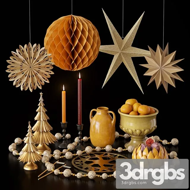 Decorative set Christmas decorative set 3D Model Download Decorative set Christmas decorative set 3D Model Download