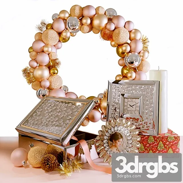 Decorative set Christmas mood 2 3D Model Download Decorative set Christmas mood 2 3D Model Download