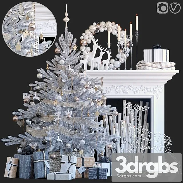Decorative set Christmas tree 5 3D Model Download Decorative set Christmas tree 5 3D Model Download
