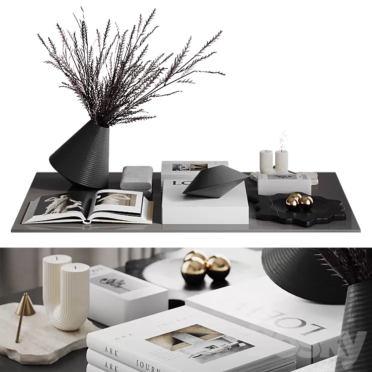 Decorative set Corner 3D Model Free Download