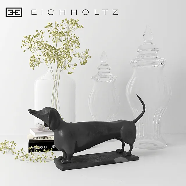 Decorative set – Dachshund Eichholtz 3DModel