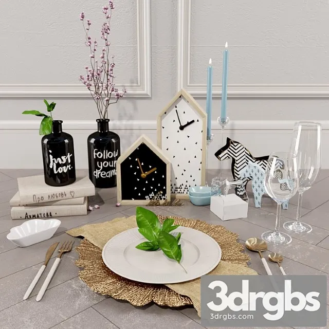 Decorative set Decoraholic №1 3D Model Download Decorative set Decoraholic №1 3D Model Download