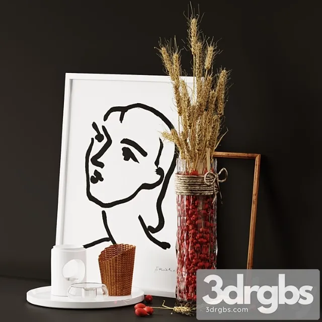 Decorative set Decorset 01 3D Model Download Decorative set Decorset 01 3D Model Download