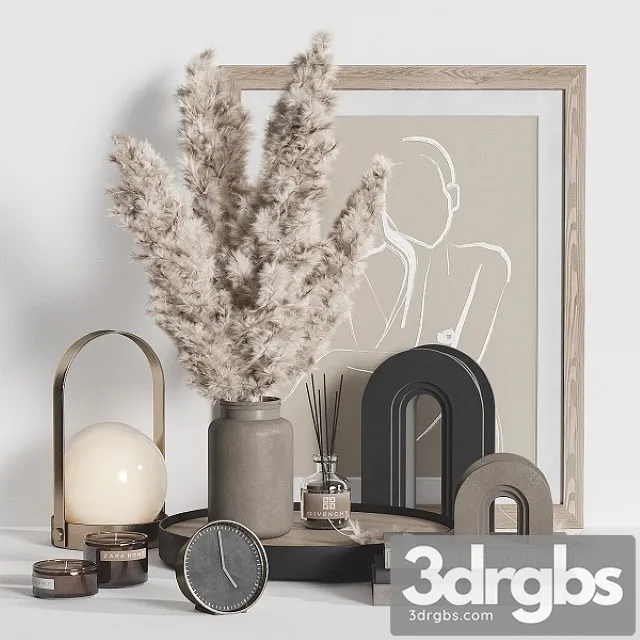 Decorative Set Dried Plant 3D Model Download Decorative Set Dried Plant 3D Model Download