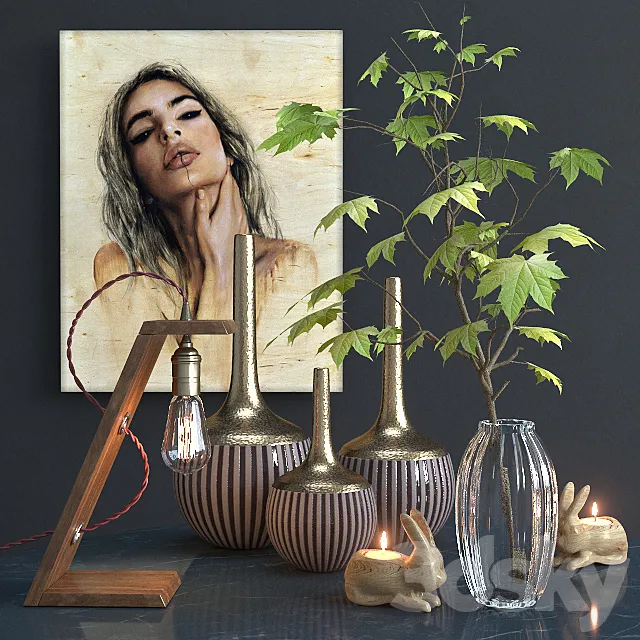 Decorative set №2 3D Model