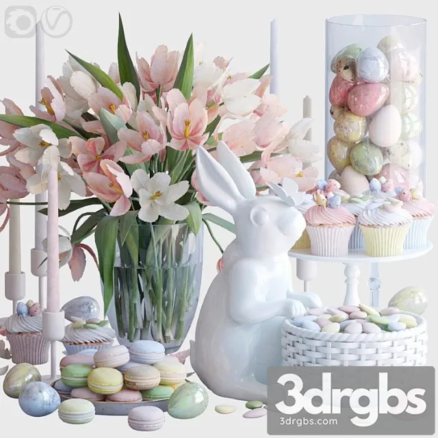Decorative set Easter set 3D Model Download Decorative set Easter set 3D Model Download