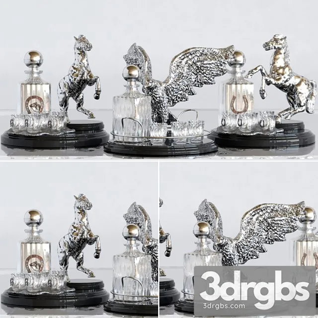 Decorative set Elite set for strong drinks 3D Model Download Decorative set Elite set for strong drinks 3D Model Download