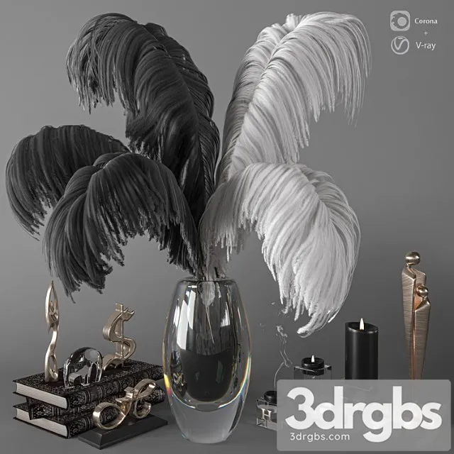 Decorative set Feathers decorative set c 3D Model Download Decorative set Feathers decorative set c 3D Model Download