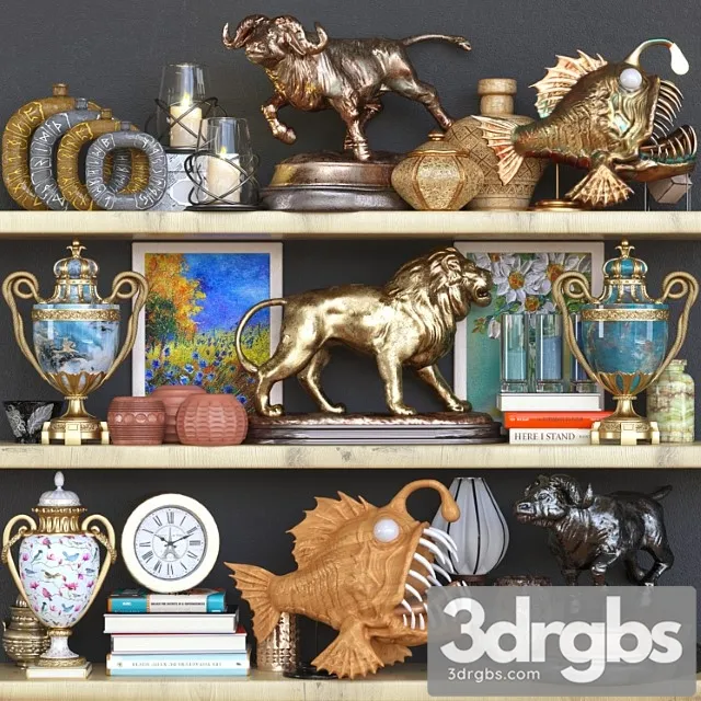 Decorative set Figuredecor-40 3D Model Download Decorative set Figuredecor-40 3D Model Download