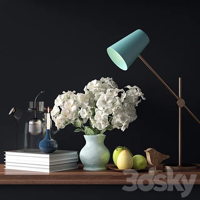 Decorative set. flowers 3DModel