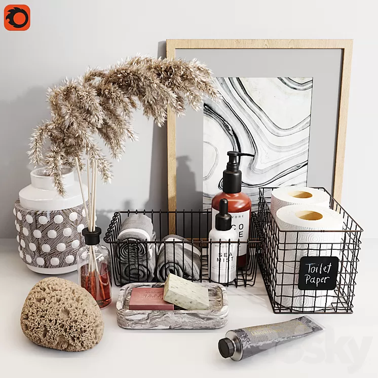 Decorative set for a bath_4 3D Model