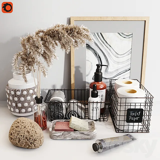 Decorative set for a bath_4 3DModel