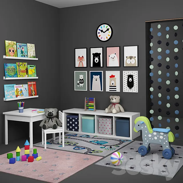 Decorative set for a child’s room 3DModel