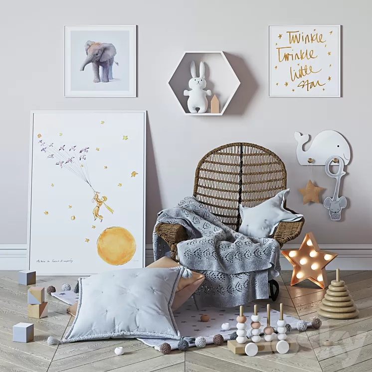 Decorative set for baby 3D Model