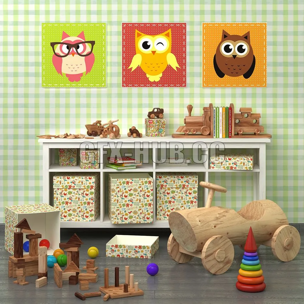 Decorative set for baby 3D Model Decorative set for baby 3D Model