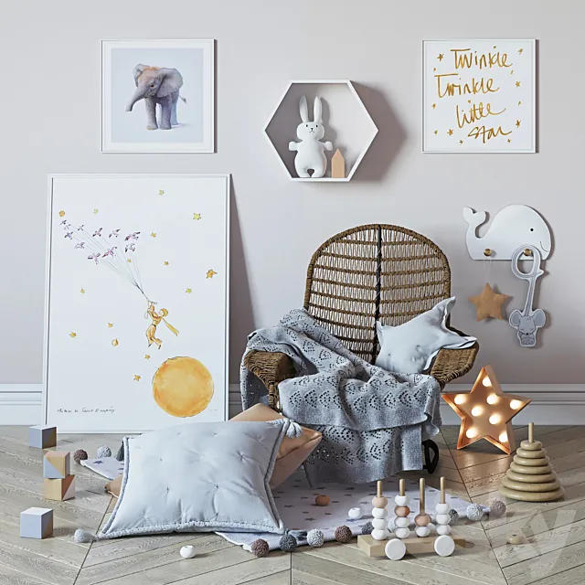 Decorative set for baby 3DModel Decorative set for baby 3DModel