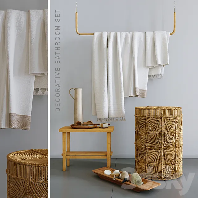Decorative set for bathroom # 10 3DModel