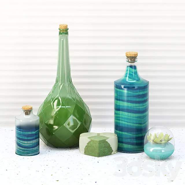 Decorative set for bathroom 3DModel Decorative set for bathroom 3DModel