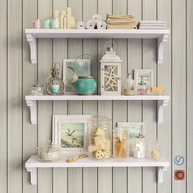 Decorative set for bathroom set 1 3D Model