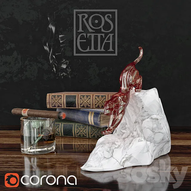 Decorative set for cabinet 3DModel