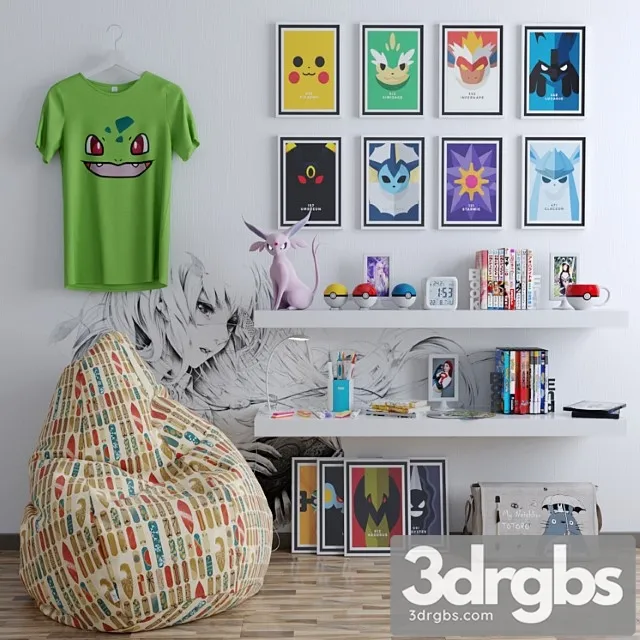 Decorative Set For Childrens Anime 3D Model Download Decorative Set For Childrens Anime 3D Model Download