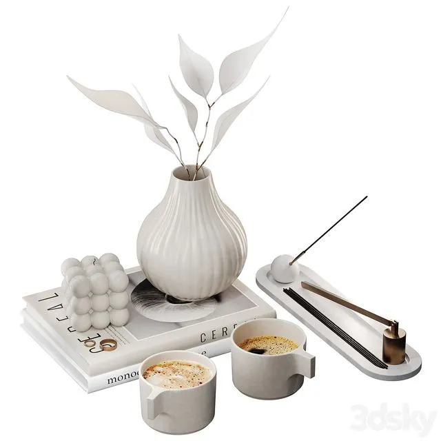 Decorative set for coffee table 06 3D Model