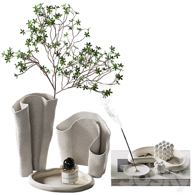 Decorative set for coffee table 49 3D Model Decorative set for coffee table 49 3D Model