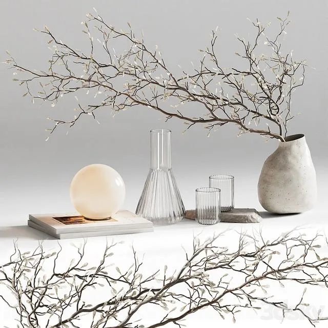 Decorative set for coffee table 51 3D Model Decorative set for coffee table 51 3D Model