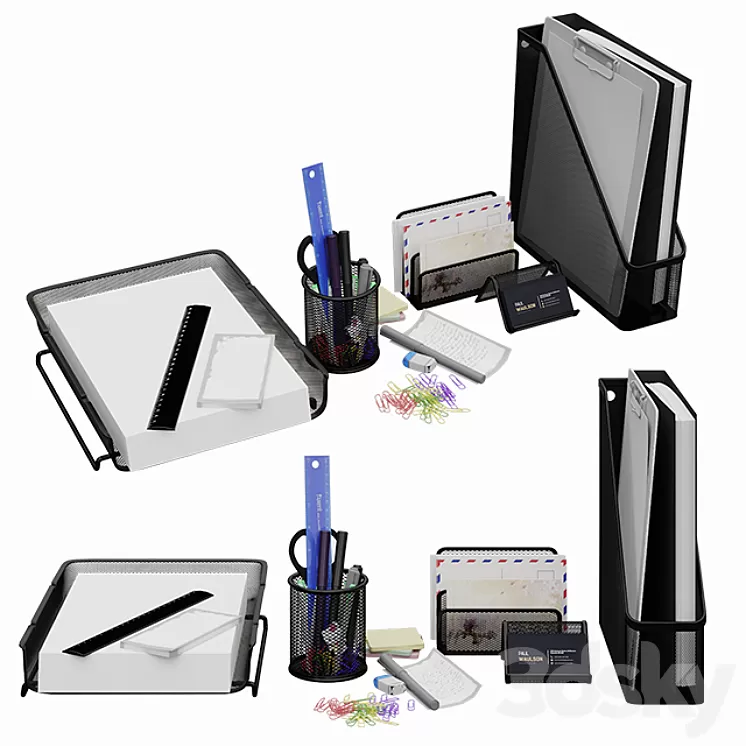 Decorative set for desktop 3D Model Decorative set for desktop 3D Model