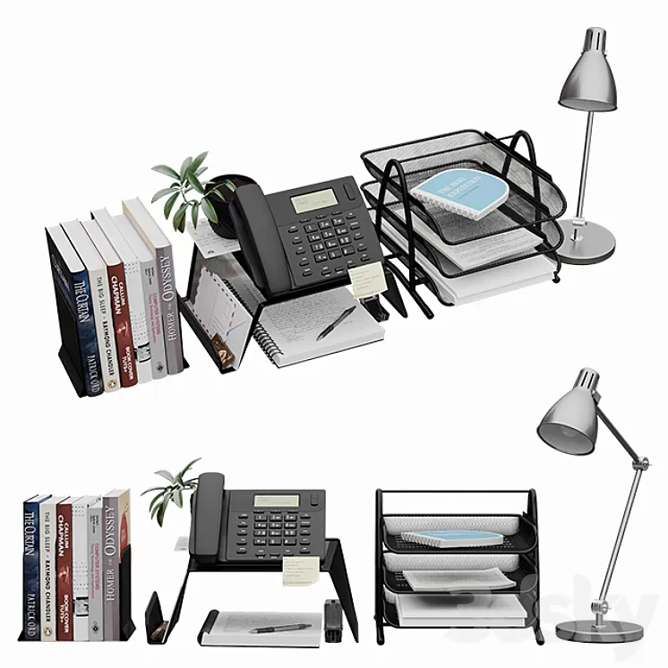 Decorative set for desktop 3D Model Decorative set for desktop 3D Model