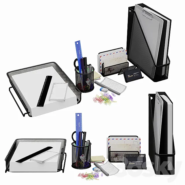 Decorative set for desktop 3DModel Decorative set for desktop 3DModel