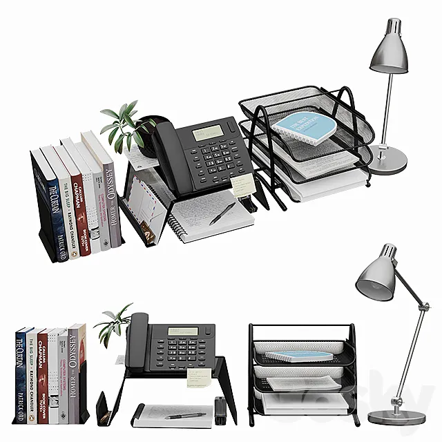 Decorative set for desktop 3DModel Decorative set for desktop 3DModel