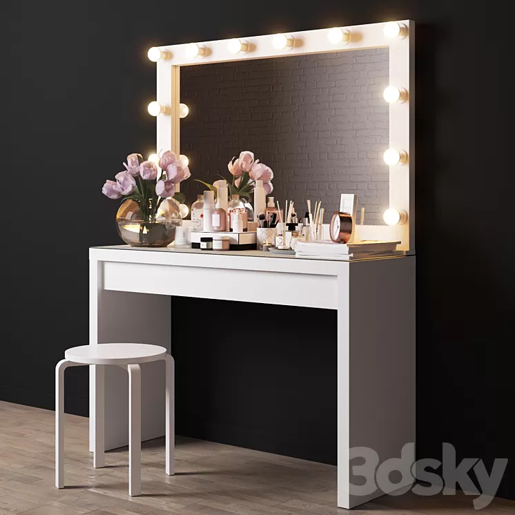 Decorative set for dressing table 3D Model