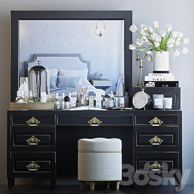 Decorative set for dressing table 7 3DModel Decorative set for dressing table 7 3DModel