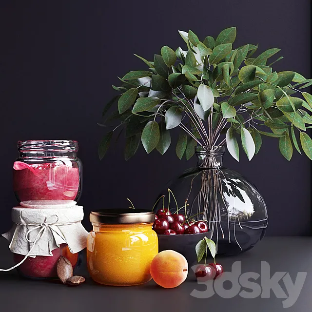 Decorative set for kitchen 3 3D Model