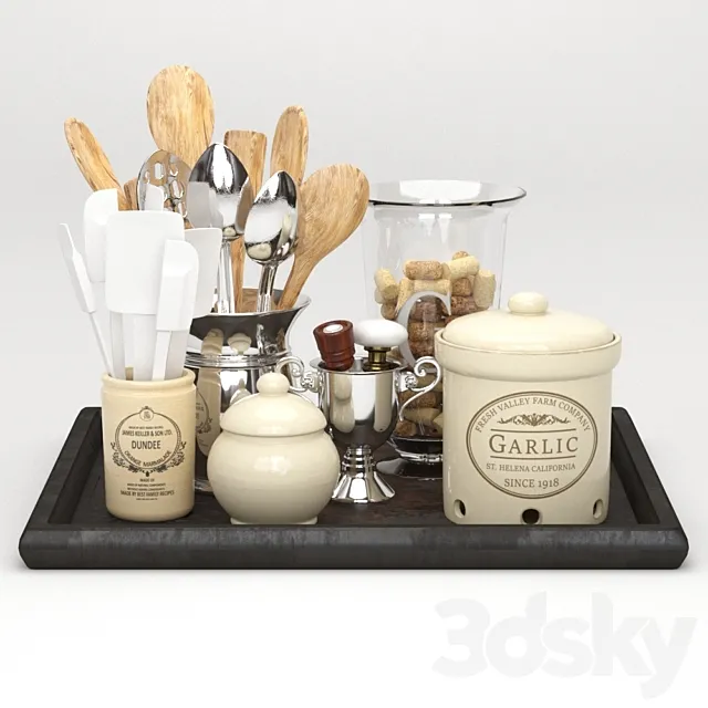 Decorative set for kitchen 3DModel