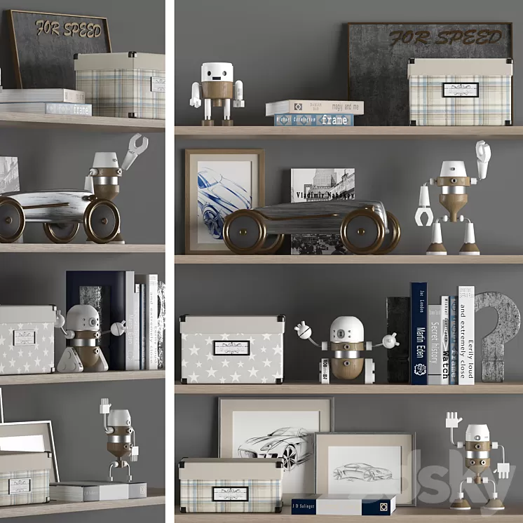 decorative set for nursery 02 3D Model