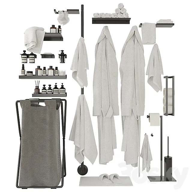 Decorative set for the bathroom 302 3D Model