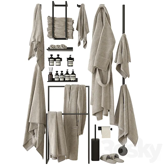 Decorative set for the bathroom 306 3D Model