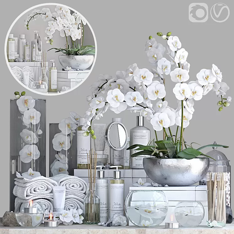 Decorative set for the bathroom 3D Model