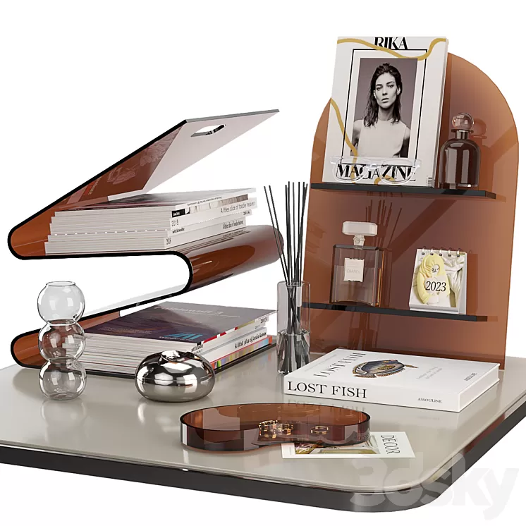 decorative set for the desktop 3D Model Free Download