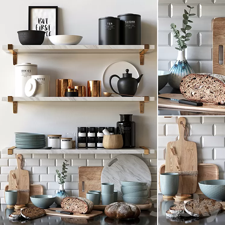 Decorative set for the kitchen 2 3D Model