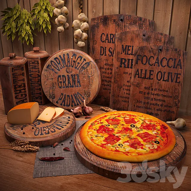 Decorative set for the kitchen 3D Model