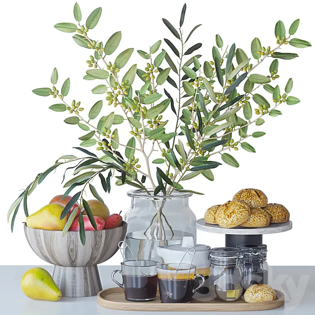 Decorative set for the kitchen 3D Model