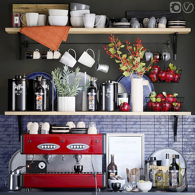 Decorative set for the kitchen 4 3DModel